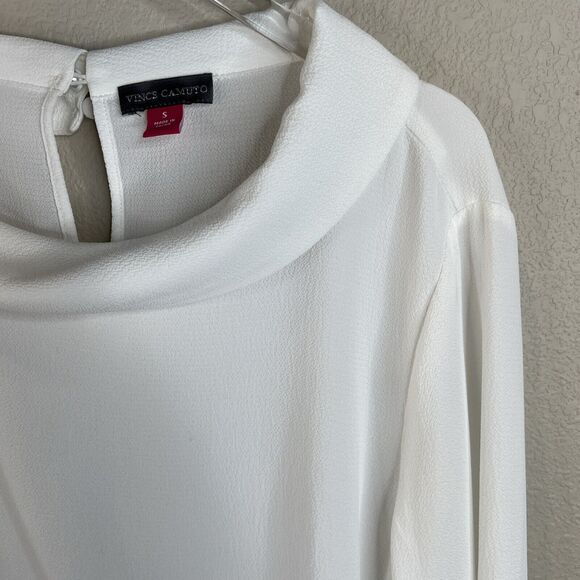 womens vince camuto blouse size small Ruffle Sleeve Classic Dress Casual Coastal - Picture 3 of 13